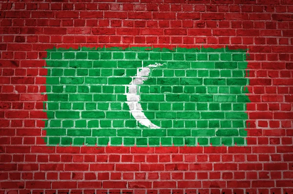 Cegła mur Malediwy — Zdjęcie stockowe