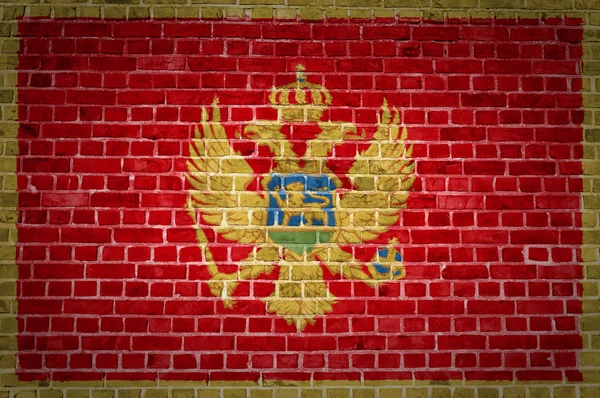 Cihlová zeď Černá Hora — Stock fotografie