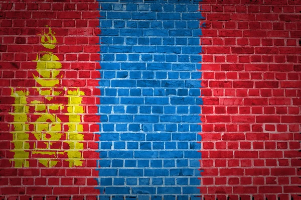 Muro di mattoni Mongolia — Foto Stock