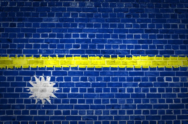 벽돌 벽 나우루 — 스톡 사진