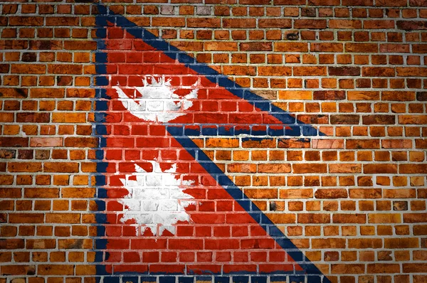 Τούβλο τοίχων Νεπάλ — Φωτογραφία Αρχείου