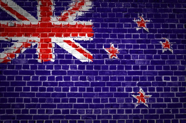 Ceglany mur, Nowa Zelandia — Zdjęcie stockowe