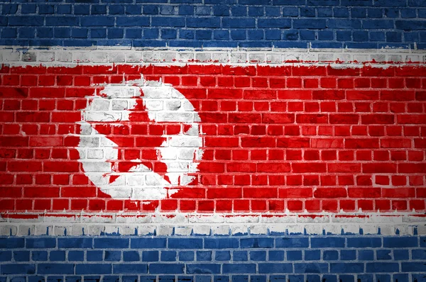 Βόρεια Κορέα τοίχο από τούβλα — Φωτογραφία Αρχείου
