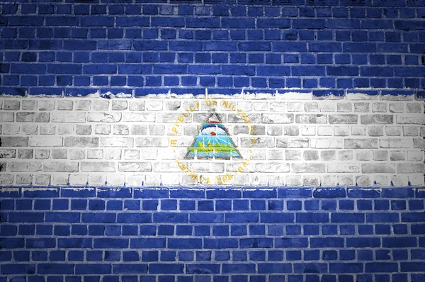 Ziegelmauer Nicaragua — Stockfoto