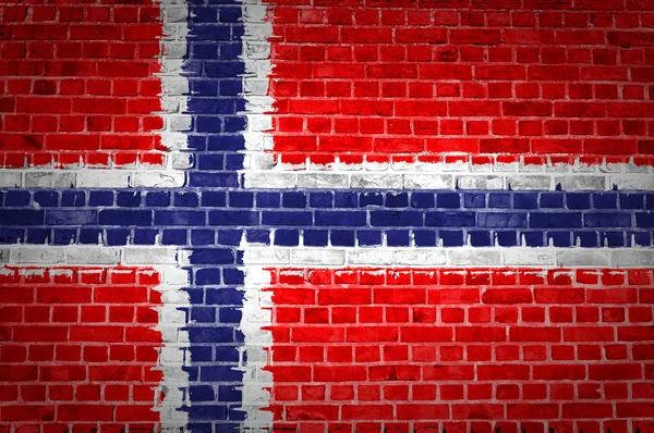 Tuğla duvar Norveç — Stok fotoğraf