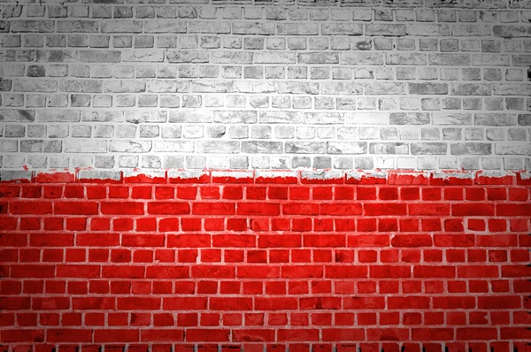 Кирпичная стена Польши — стоковое фото
