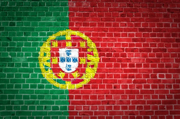 Bakstenen muur portugal — Stockfoto