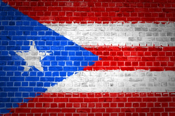 Cihlová zeď puerto rico — Stock fotografie