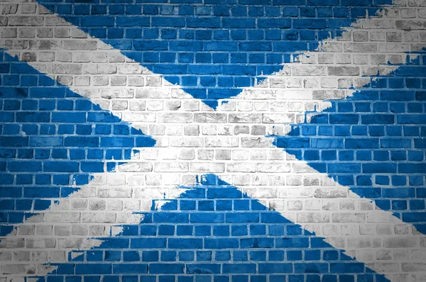 Tuğla duvar İskoçya saltire — Stok fotoğraf