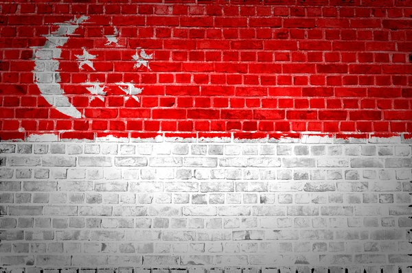 Muro di mattoni Singapore — Foto Stock