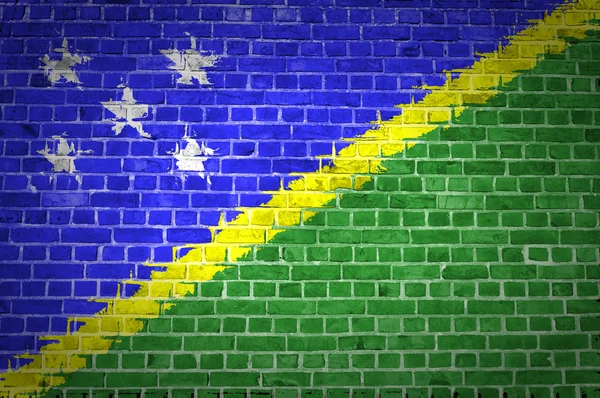 Cihlová zeď Šalamounovy ostrovy — Stock fotografie