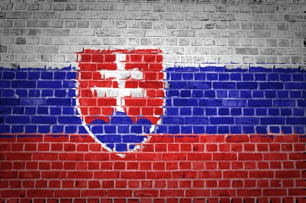 Tegel vägg Slovakien — Stockfoto