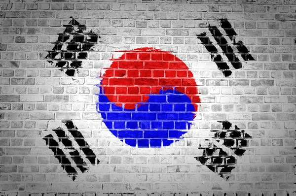 Tuğla duvar Güney Kore — Stok fotoğraf