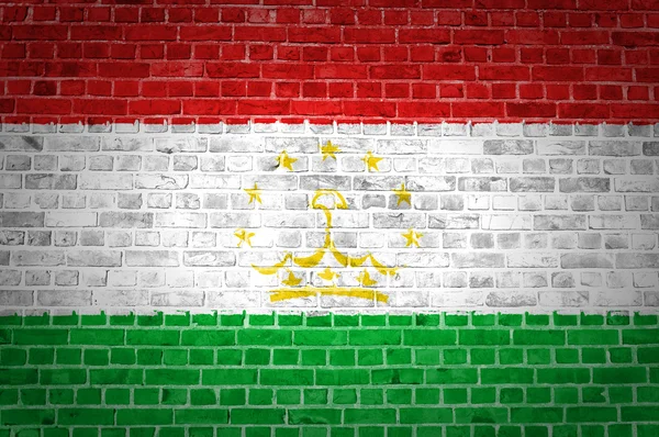 Parede de tijolo Tajiquistão — Fotografia de Stock