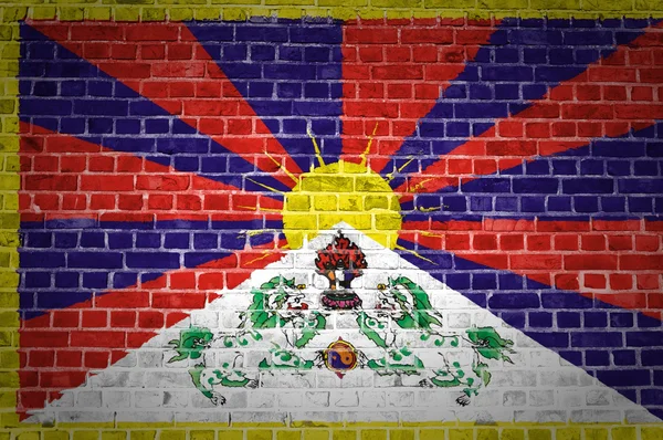 Tibet parede de tijolo — Fotografia de Stock
