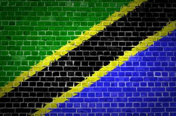 Cihlová zeď Tanzanie — Stock fotografie