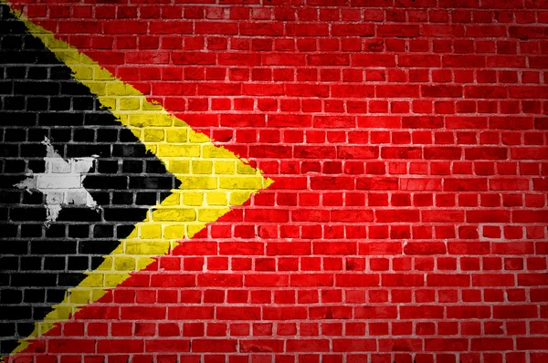 Bakstenen muur Oost-Timor — Stockfoto