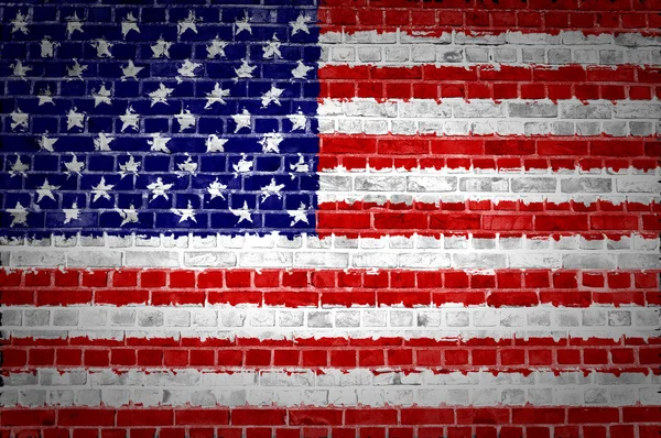 Ηνωμένες Πολιτείες τοίχο από τούβλα — Φωτογραφία Αρχείου