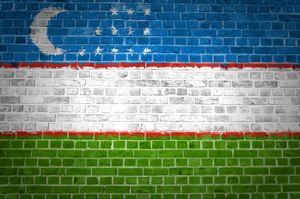Tegel vägg uzbekistan — Stockfoto