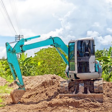 Small industrial digger clipart