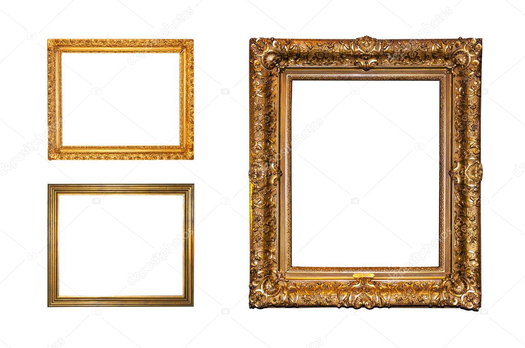 Isolated golden frames