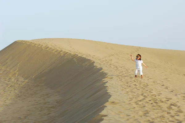 stock image Happy child in desert