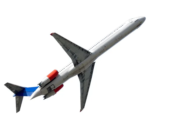 Utasszállító repülőgép, a fehér backgrund — Stock Fotó