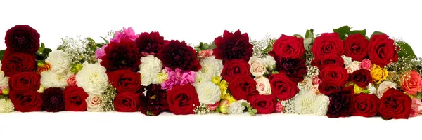 Amor escrito com rosas vermelhas — Fotografia de Stock