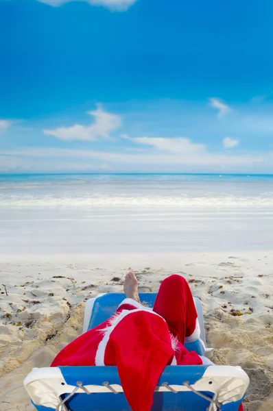 Santa claus on vacation — Stock Photo, Image