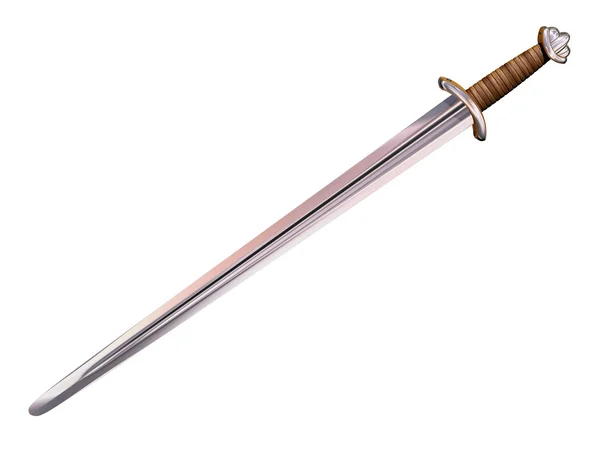 Wikinger mit langem Schwert — Stockfoto