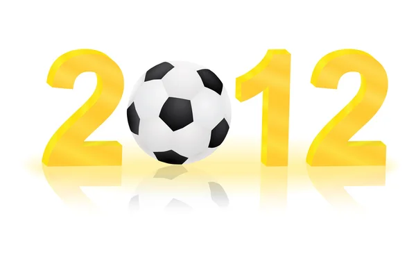Number 2012 with ball — Stock Vector