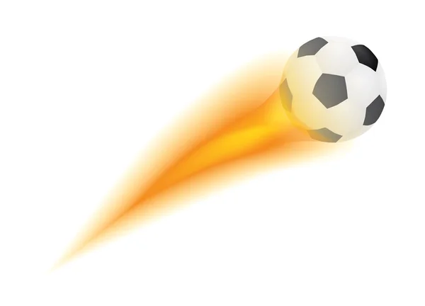 Volar pelota de fútbol — Vector de stock