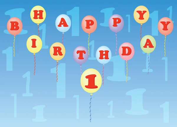 З днем народження один рік — стоковий вектор