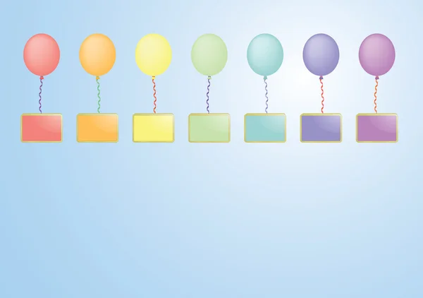 彩虹彩色气球与议会 — 图库矢量图片