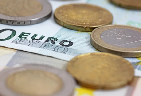 Primer plano de la palabra euro — Foto de Stock