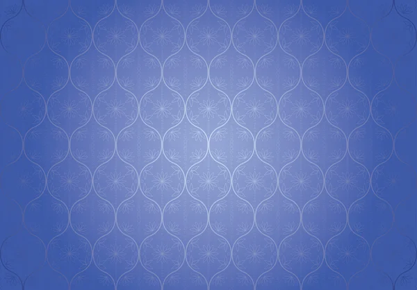 Μπλε άνευ ραφής λουλουδάτο μοτίβο — Διανυσματικό Αρχείο