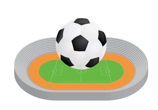 Ball über dem Stadion — Stockvektor