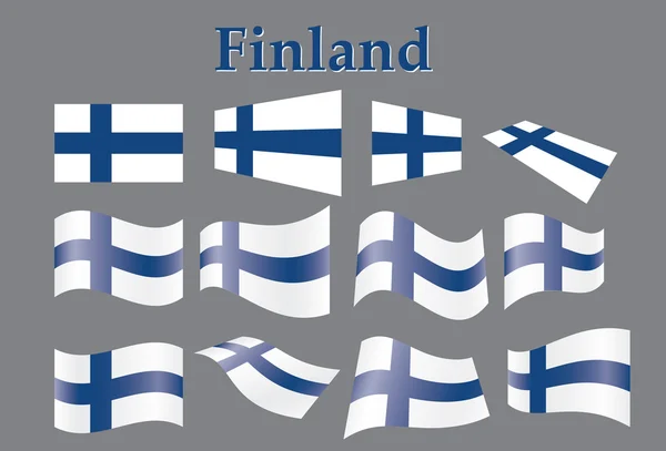 Finská vlajka — Stockový vektor