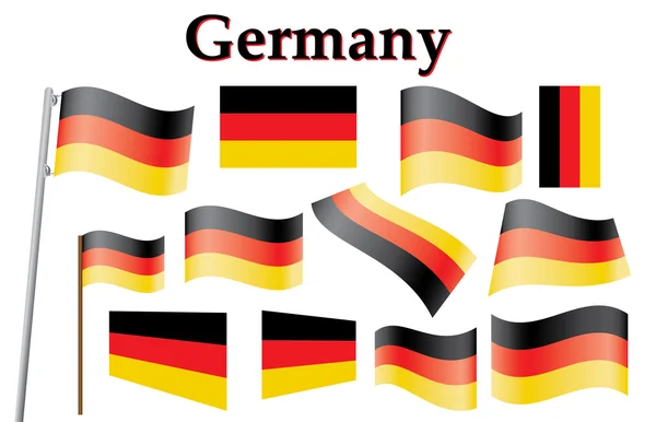 Németország zászlaja — Stock Vector