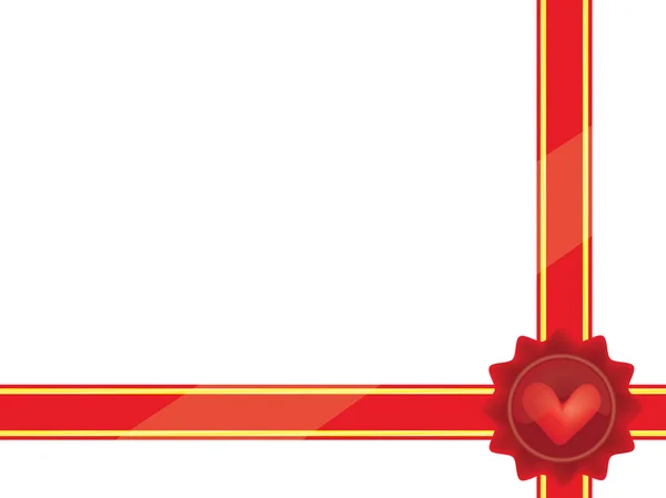 Wrapper untuk hadiah Hari Valentine - Stok Vektor