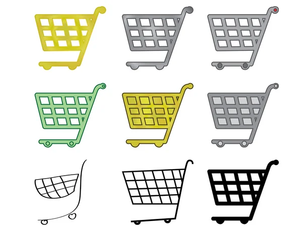 Set of shopping carts — Stock Vector
