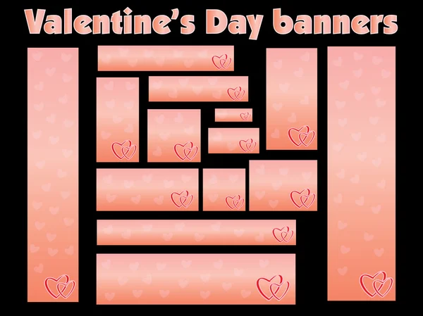 Банери для день Святого Валентина — стоковий вектор