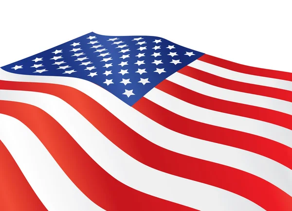 Zblízka Spojené státy vlajky — Stockový vektor