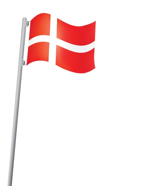 Bandeira dinamarquesa — Vetor de Stock