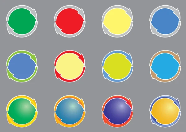 Deux flèches circulaires — Image vectorielle