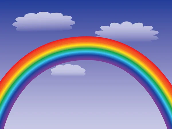 Rainbow in a sky — Stock Vector