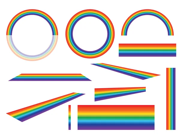 Conjunto de arco-íris —  Vetores de Stock