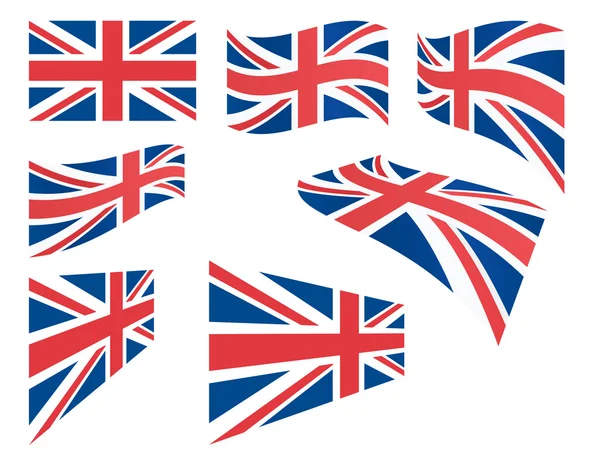 Set of United Kingdom flags — Stock Vector