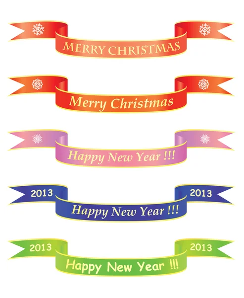 Christmas and New Year banners — Stock Vector