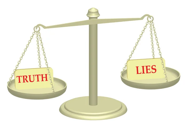 Verità e bugie — Foto Stock